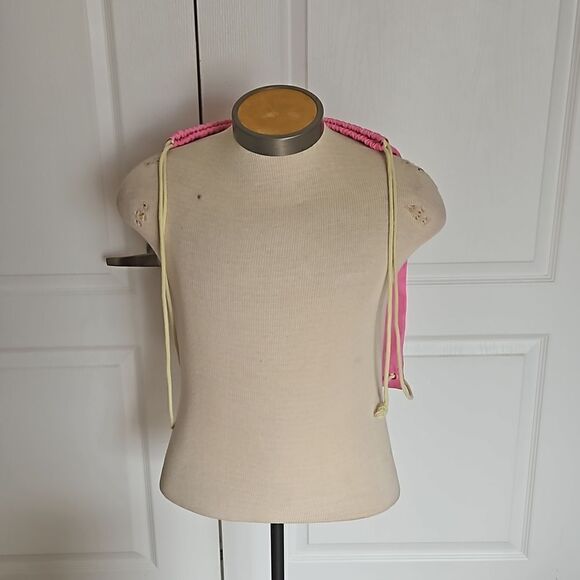 Justice Ladies String Bag Pack One Size Hot Pink & Green - Picture 3 of 16